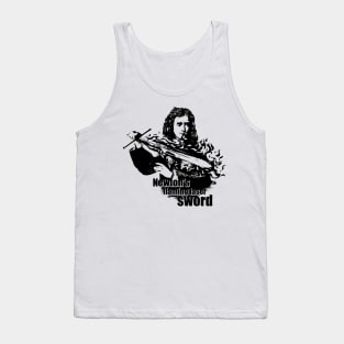 Newton's flaming laser sword Tank Top